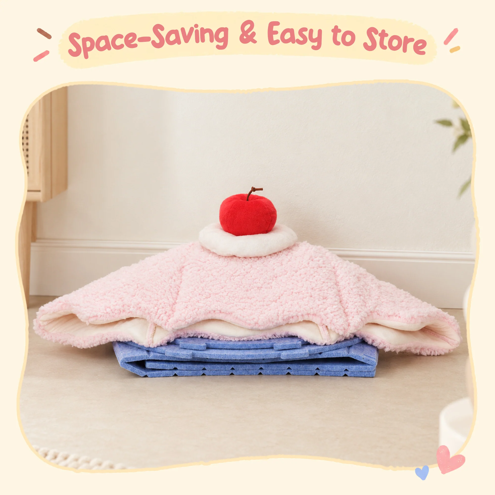 Cupcake 2-in-1 Felt Cat Condo with Removable Cushion