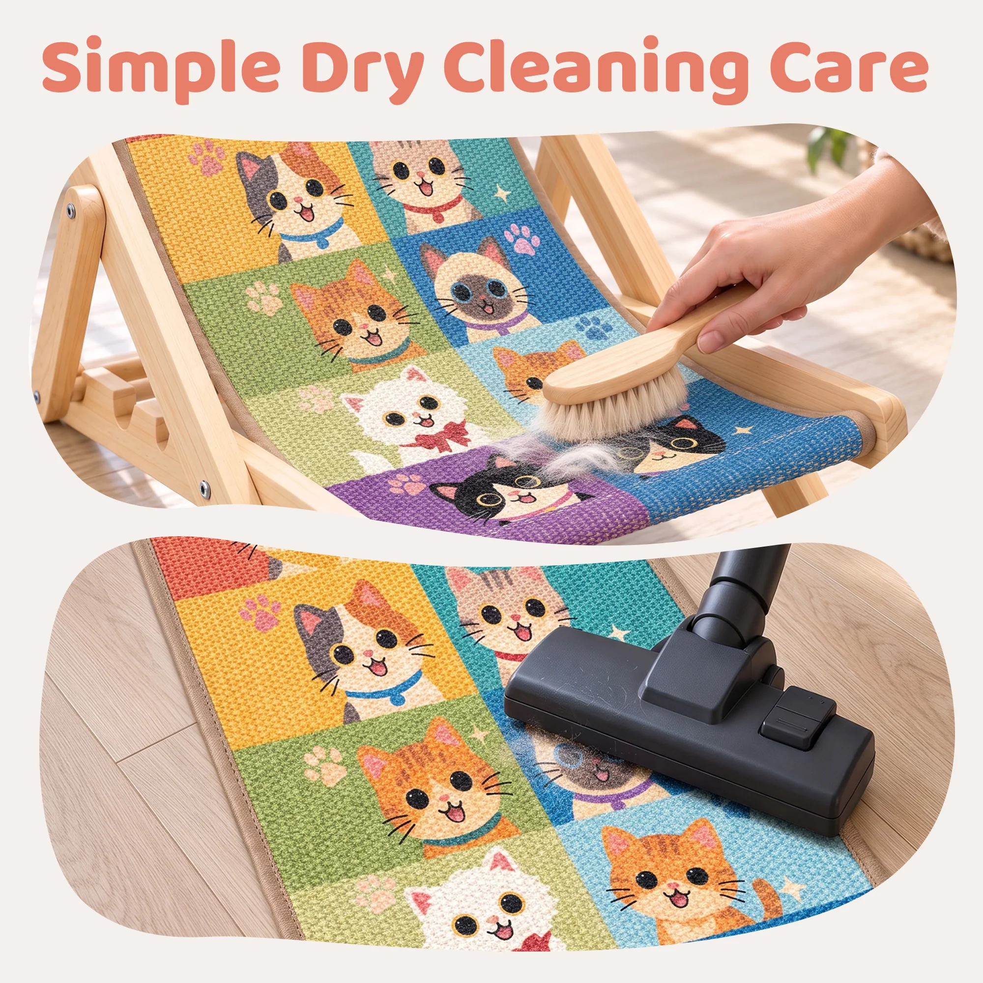 Chaise lounge pliable pour chat Happy & Polly avec tapis griffoir remplaçable