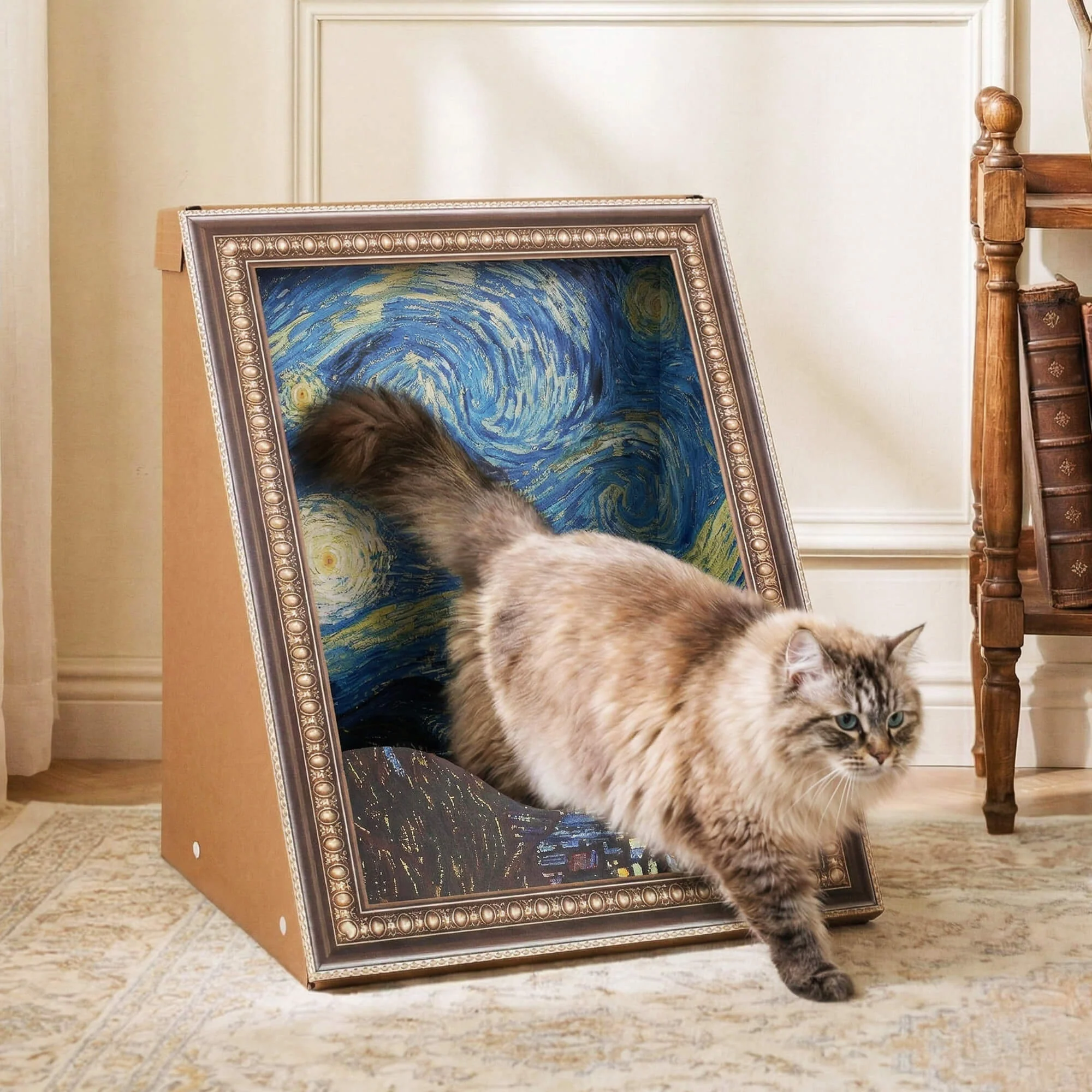 3D-retro-kunst katteskraber