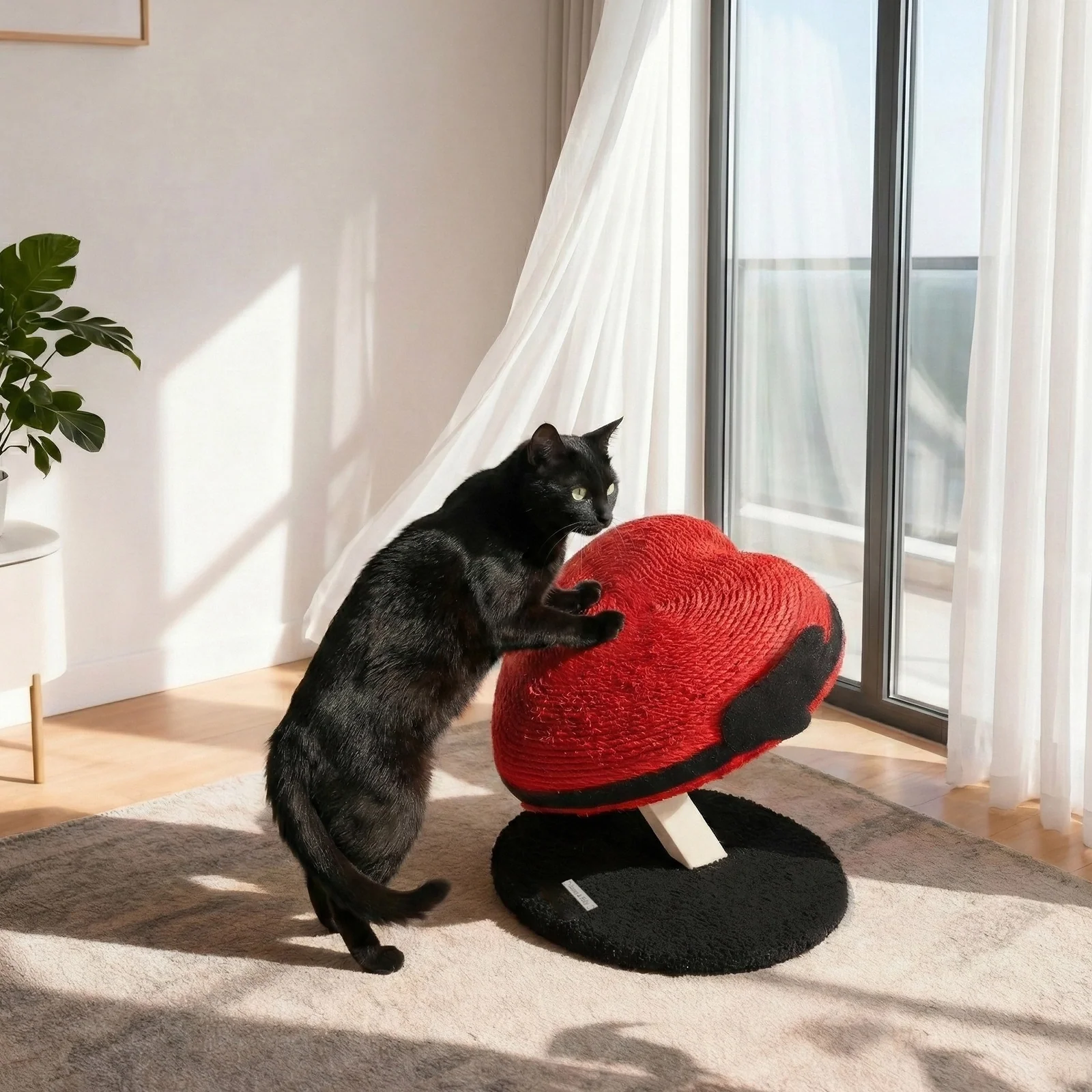 Flying Heart-kattekradser med sisaltov og bred base