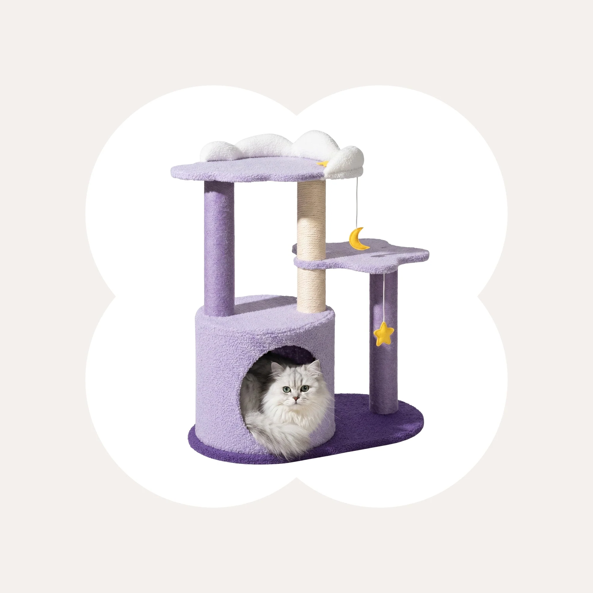 Yavru Kediler ve Küçük Kediler için 28" Moonlight Cottage Kedi Tırmanma Ağacı