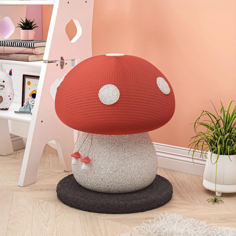Mushroom Cat Scratcher Sisal Toy for Kittens and Small Cats