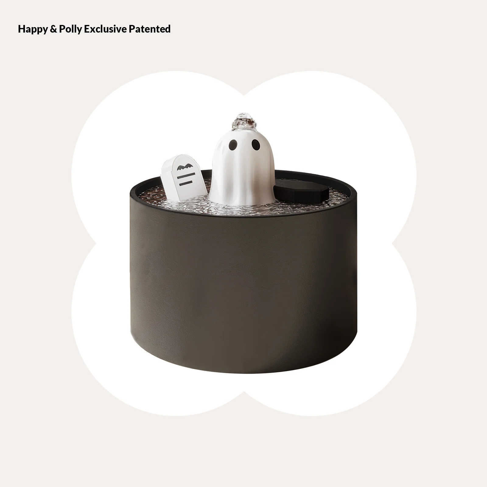 HP 50oz/1,5L spöke dricksfontän i keramik för katter