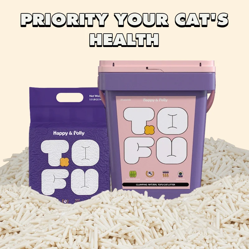 4 Beutel klumpende natürliche Tofu-Katzenstreu (22 lb)
