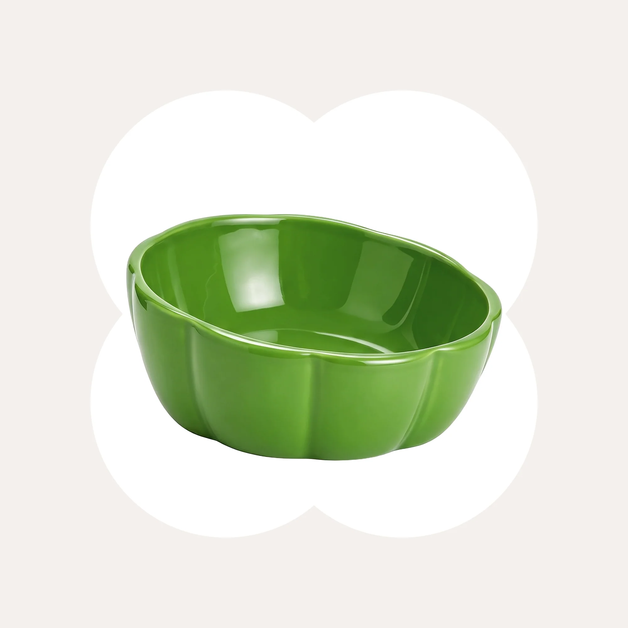 10 oz Pumpkin Patch Cat Bowl in Orange or Green Ceramic